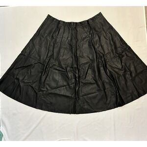 City Chic Plus Size, XXL/24W Faux Leather Black Mini Skirt Bikercore Grunge READ
